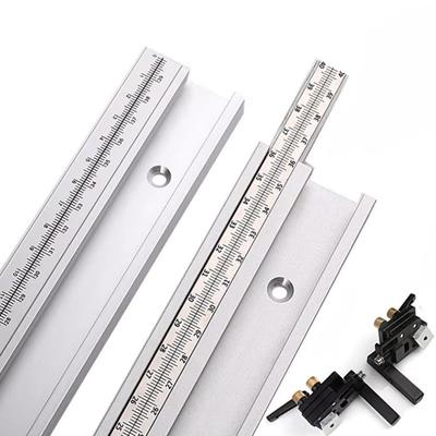T-Tracks Slot Woodworking Slide Ruler Width 45mm Heavy-Duty Table Saw Part with Scale Fixed Clamp Saw Table Tools Woodworkers