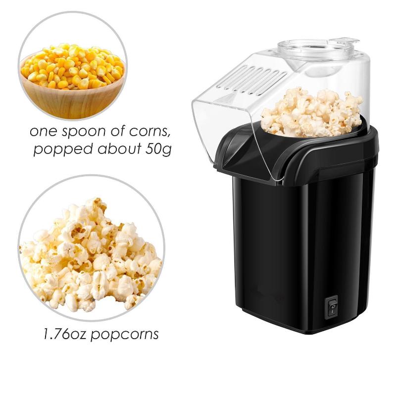 Automatic Electric Popcorn Maker 1PC Hot Air Circulation Mini Home Healthy Oil-free Children Homemade Snacks Corn Machine