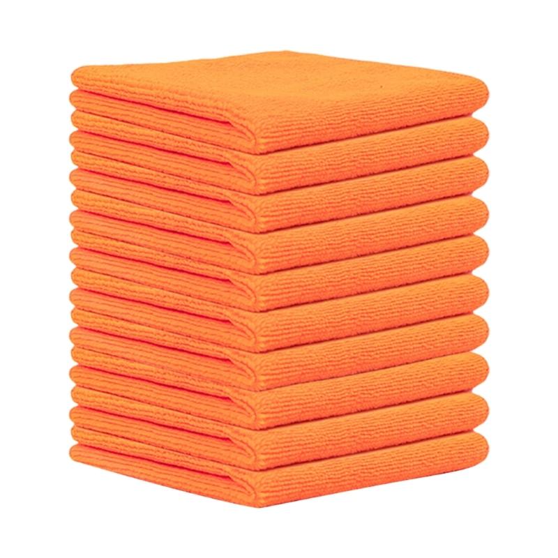 

10 шт. 30x30 см Высококачественные полотенца из микрофибры для уборки Безворсовые салфетки из микрофибры с высокой впитывающей способностью жёлтый