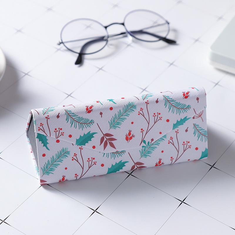 1pc Eyewear Protector for Eyeglasses PU Fashion Folding Sunglasses Box Portable Spectacle Cases Triangle