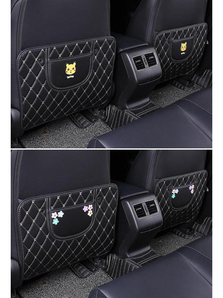 Children's Car Seat Back Protector: Creative Cartoon Kick & Scuff Guard