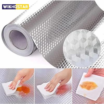 Kitchen Oil Proof Wallpaper Stickers Self Adhesive Self Adhesive Waterproof Stickers for Countertop Drawer Cabinets Shelf Line