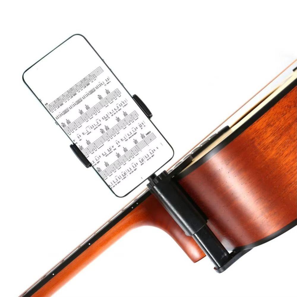 Hands-Free Guitar Smartphone Mount Adjustable Clip Ukulele Phone Bracket  Live Performances