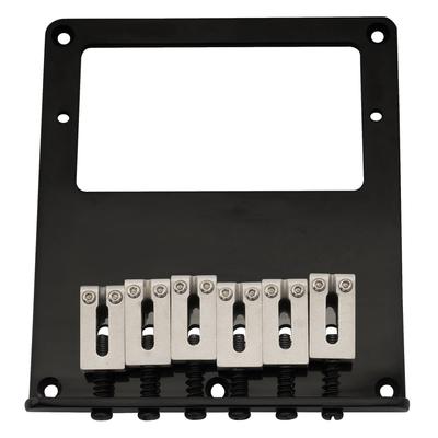 Musiclily Pro Humbucker Telecaster Bridge, 6-Way with Stainless Steel Saddles for Tele Electric Guitars, Black