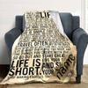 Life Is Short Live Fully Cozy Customizable Blanket Personalized Name Soft Warm Cozy Great For Sofa Couch Office Bed Picnics All Season Use Modern