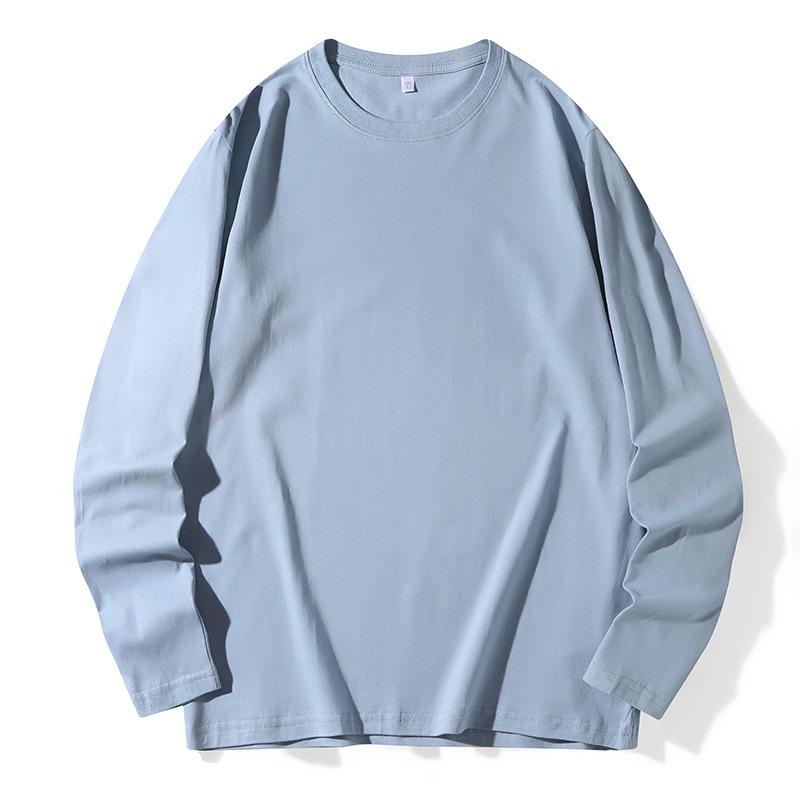 Simple Long-sleeved T-shirt Men's Spring and Autumn New Cotton Casual Boys Crew Neck Sweater Bottoming Shirt