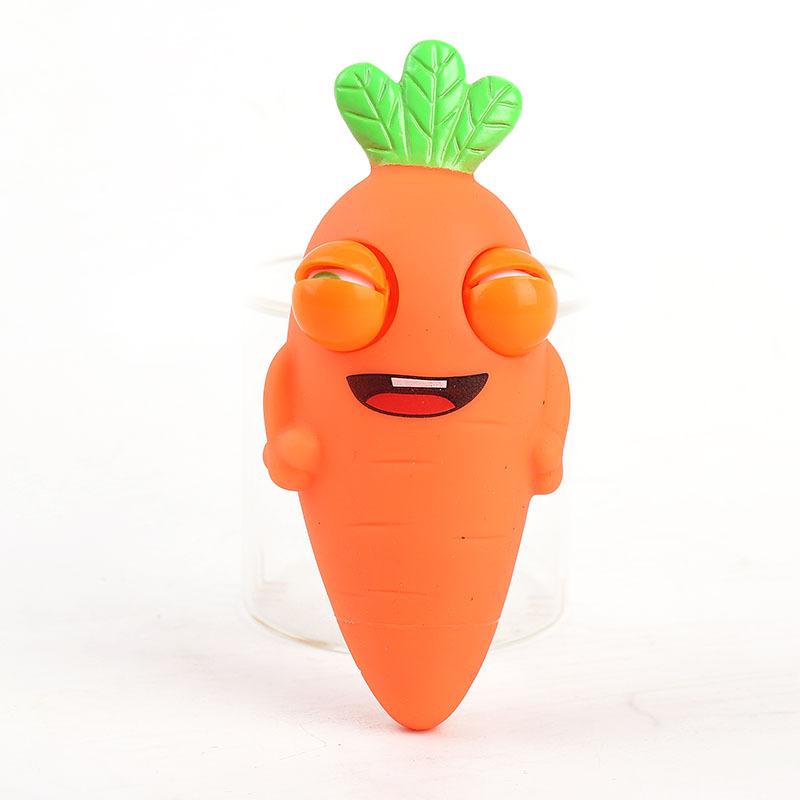 1pc-Super Soft Carrot Pinch Toy - Funny and Soft Interactive Stunning Vegetable Worm Toy - Suitable for Pets to Play and Chew