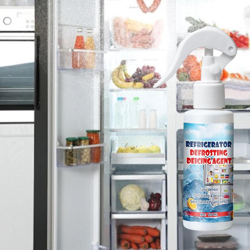 120ml Freezer Frost Remover Fridge Freezer Defrosting Spray Ice Removal Spray Quickly Removes Ice Buildup Spray with Shovel