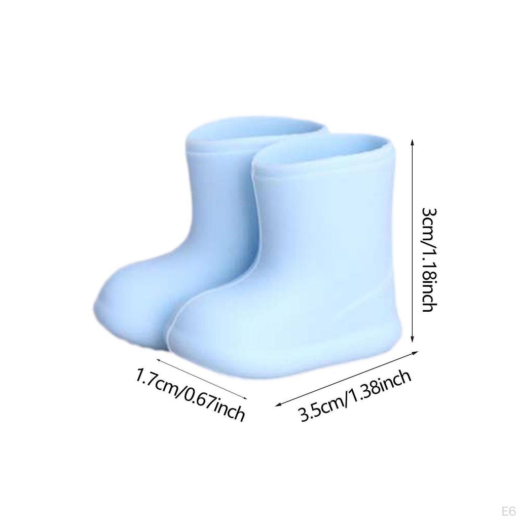 Mini Rain Boots Doll Shoes for 1/12 BJD Dolls Decorative Dollhouse Accessories, Realistic DIY