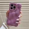 Matte Solid Color Purple 3D Bubble Pattern Phone Case For iPhone 17 Air 16 15 14 13 Pro Max Soft Shockproof Silicone Back Cover