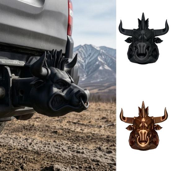 Stierenkop Trekhaak Afdekking voor 2 Inch Ontvangers 3D Geprint Grappige Trekhaakbal Beschermer Vrachtwagen Accessoire voor SUV Pick-up Auto's