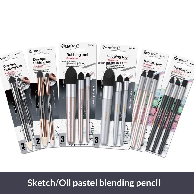 2/3 Stück Künstler Mischstift Waschbarer Skizzen Radier Schwamm Pinsel Wiederverwendbare Zeichenkunst Blender Korrigieren Aufhellen & Highlighten