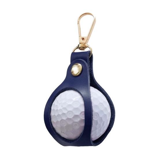 Golf Ball Bag with Clip Cling to Pants Hoop Faux Leather Anti-slip Portable Golf Ball Holder Metal Buckle Golf Organizer Golf Ball Carrier