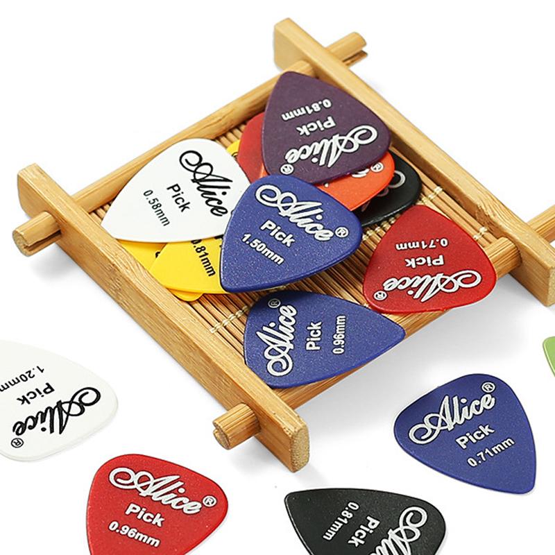 5-50Pcs Guitar Picks Guitar Music Instruments Accessories 0.58/0.71/0.81/0.96/1.2/1.5mm Electric Bass Plectrum Mediator Pick TMZ