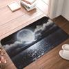 Non-slip Rug Washable Lunar Eclipse Printed Entrance Door Mat Simple Living Room Bedroom Kitchen Rug