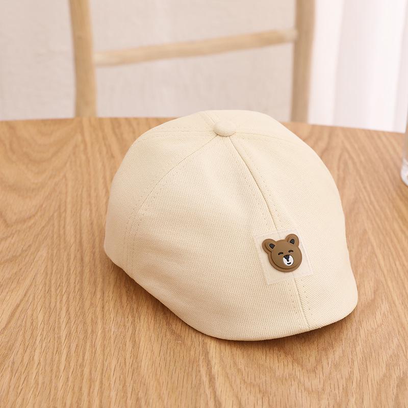 Benhui Baskenmütze mit Cartoon-Bär und Entenschnabel für Kinder im Alter von 1–3 Jahren – modische Mütze für Jungen und Mädchen