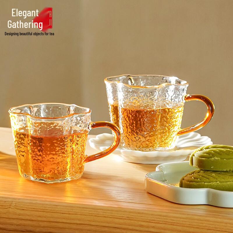 Yaji Heat-Resistant Glass Tea Cup with Handle