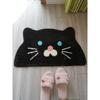 Cartoon Cat Faux Cashmere Non-Slip Mat: Water-Absorbent Floor Rug for Bathroom, Living Room, Cute Decoration & Cushion