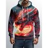 Men's Autumn and Winter 3D Printed Hooded Fashion Versatile Trend Breathable Casual Hoodies & Sweatshirts (men’s)