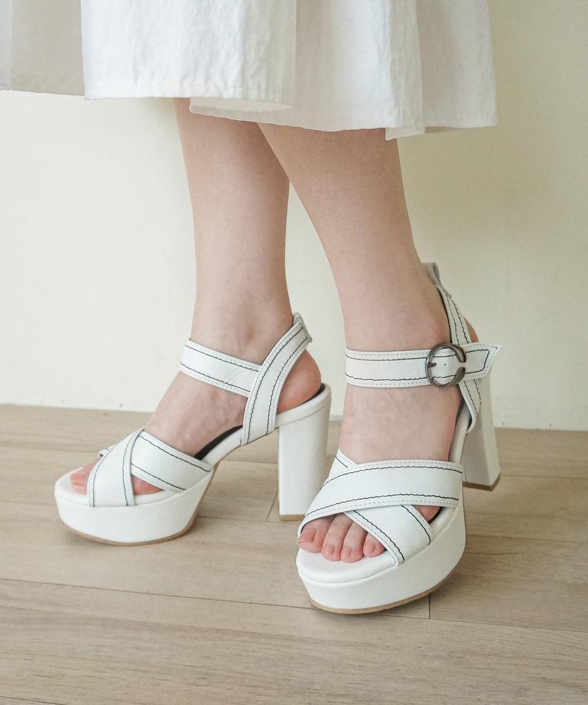 Gisse Genuine Leather Rosalie Platform High Heel Sandals Gis-46262
