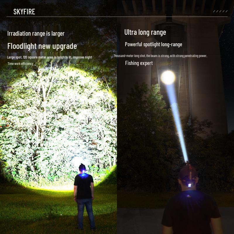 Rechargeable High-Power Headlamp: Super Bright White Laser with Induction and Long Battery Life