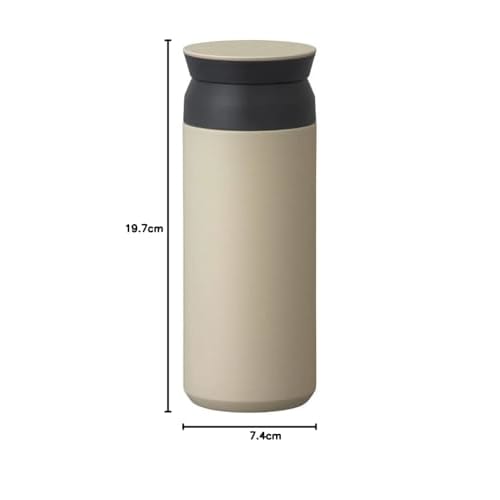 KINTO Travel Tumbler, 500ml, Sand Beige, Double-Sided Vacuum Wall, Insulates Hot and Cold Drinks, 20949