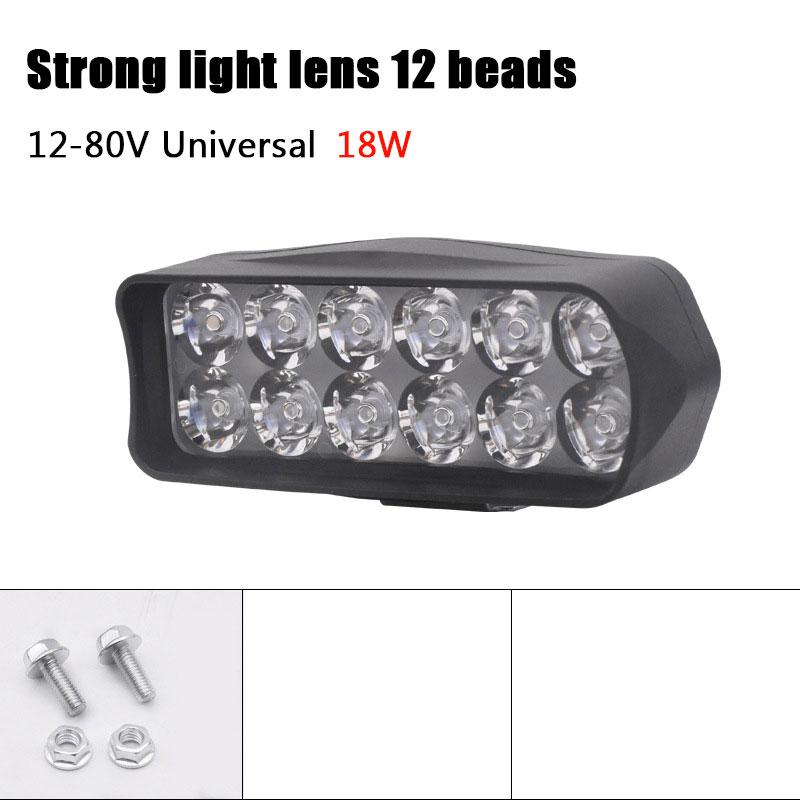 1pcs Motorcycle Headlight LED Driving Lights Waterproof Auxiliary Headlight Scooter External Spotlight Fog Light Accessories