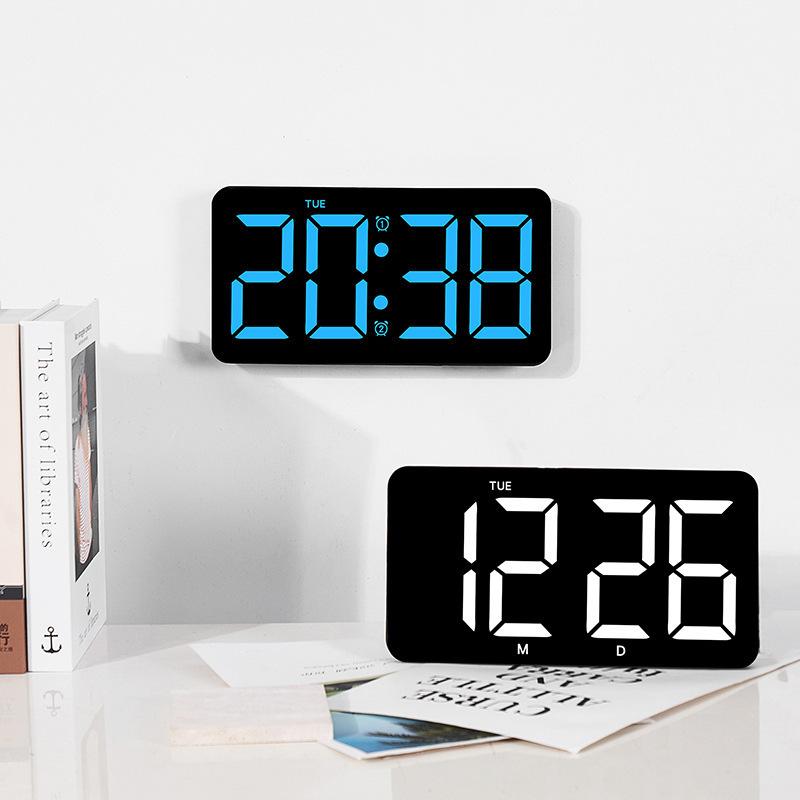 Hot-selling Alarm Clock LED Large Screen Digital Electronic Wall Clock Desktop Desk Clock Bedroom Living Room Wall Clock 1801