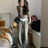Women's Petite Hooded Sweatshirt and Wide-Leg Pants Two-Piece Set for Spring/Autumn