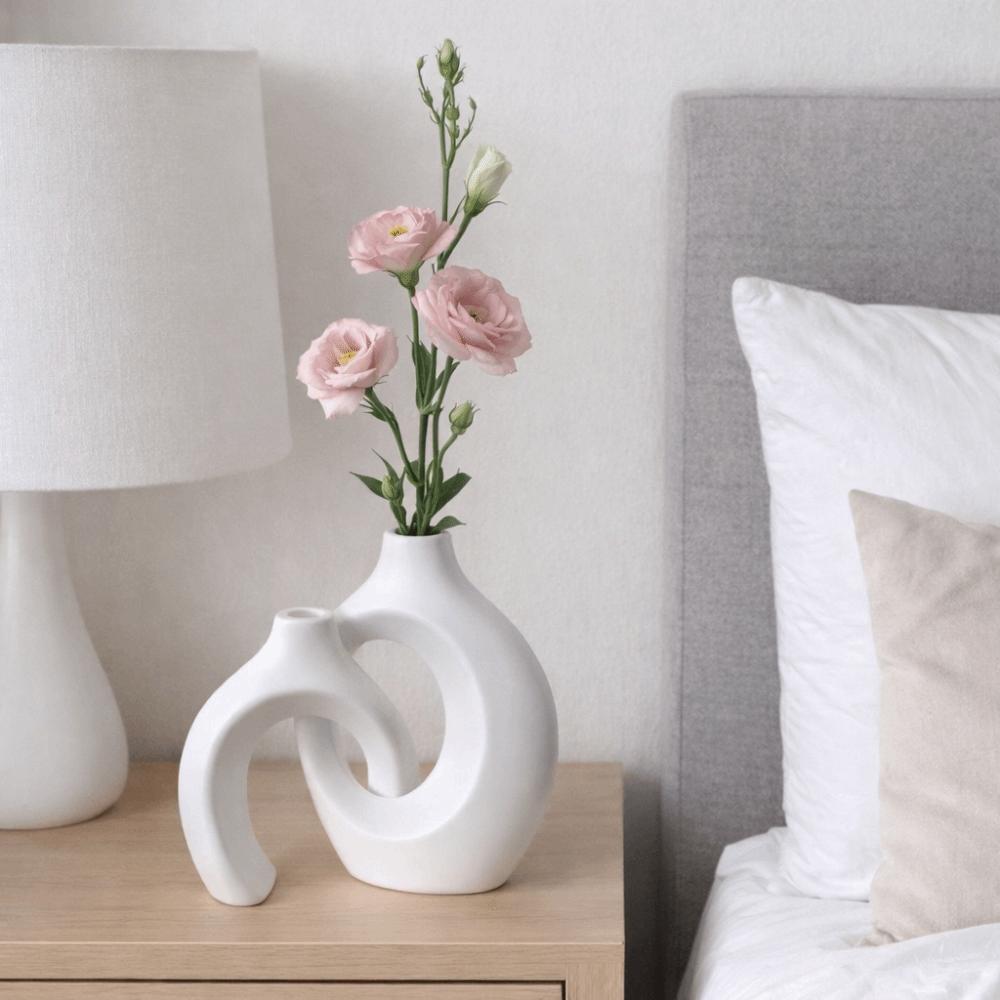2 Stück/Paar Abnehmbare Imitation Keramik Vase Minimalistisches Vasenset Blumenvase Büro