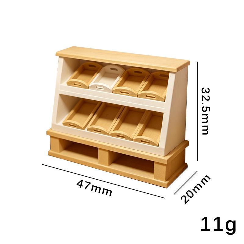 1 Stück Mini-Brotregal Schrankaufbewahrungsregal Modell 1:12 Puppenhaus Miniatur Vitrine Kuchenschrank Küchenmöbel Dekoration