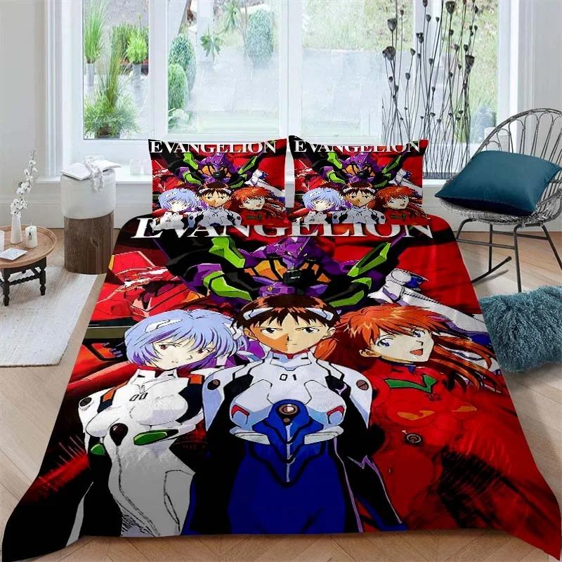 New NEON GENESIS EVANGELION Anime Quilt Covers Bedding Dormitory Sheets 2/3-piece Bedding Set