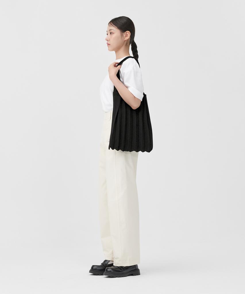 Pleatsmama New Shoulder Bag Glitter Black