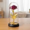 Gold foil rose glass cover Qixi Festival Valentine's Day gift creative ornament Mother's Day Christmas gift
