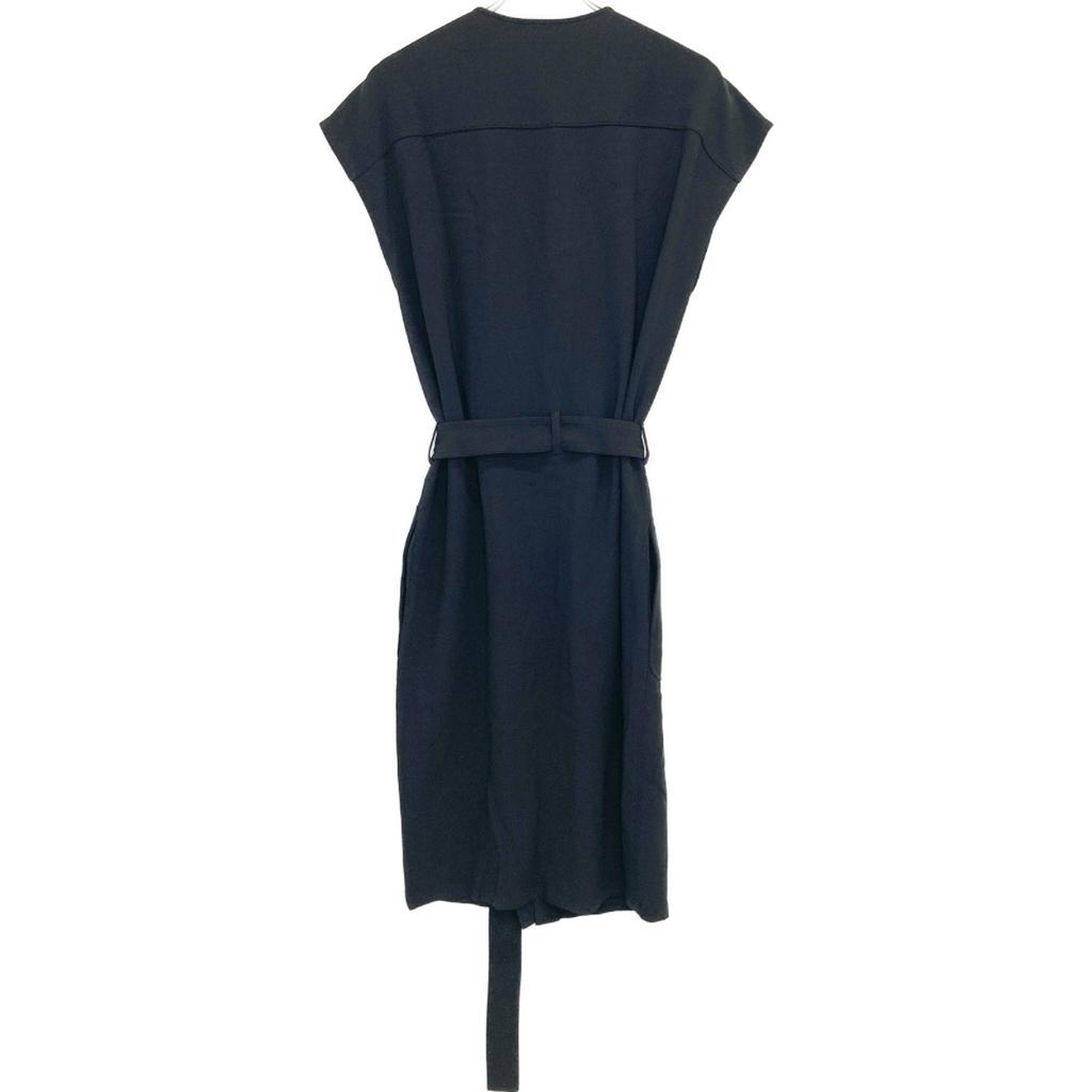 CELINE 2R59G865C Black Triomphe Belted Sleeveless Dress dress 36 blackUsed