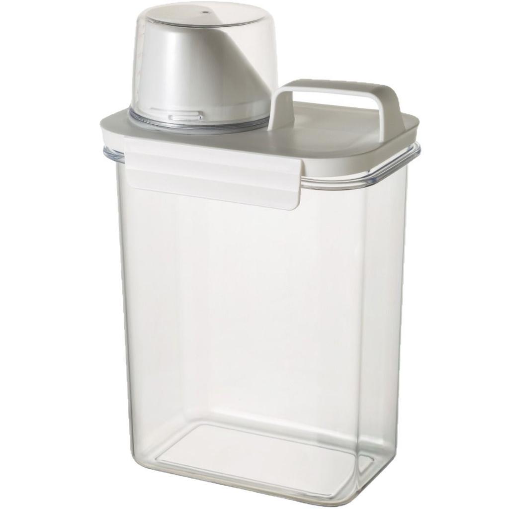Airtight Laundry Detergent Dispenser Powder Storage Box Clear Washing Powder Liquid Container with Lids Jar