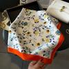 New Luxury Design Square Imitated Silk Scarf Women Soft Satin Hairband Neckerchief Office Hijab Headband Foulard Bag Ribbon Gift