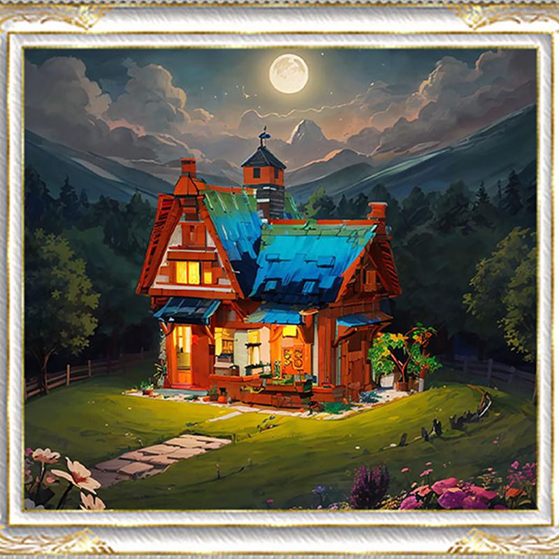 1749PCS Medieval Manor House Building Blocks Forest Hut Town Landscape Model Assembly Bricks Set With Figures Kids DIY Toy Gifts