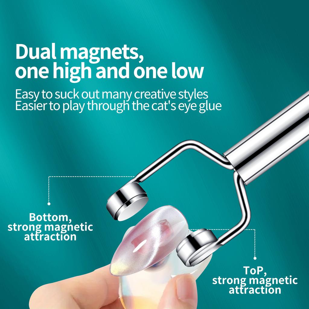 Y Shape Nail Magnet Pens,Magnetic Nails Polish Magnet Wand for Nails Cats Eye Nail Design Tools Nail Art Accessories
