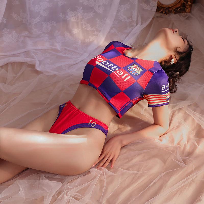 World Cup Sexy Lingerie Passion Soccer Babe Uniform Suit Seduction Cheerleading Cosplay Uniform
