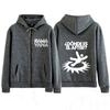 Rawayana Print Hoodie Men Women Hip-hop Punk Sweatshirts Casual Long Sleeves Fashion Zip Up Jacket