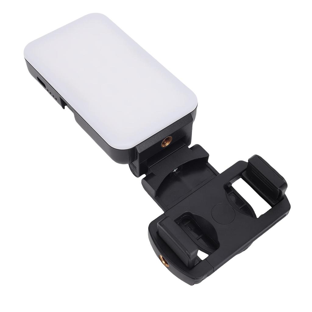 RGB LED Video Light for Phone with Back Clip Rotating 5 Color Temperature 2000mAh Battery Portable Full Color Selfie