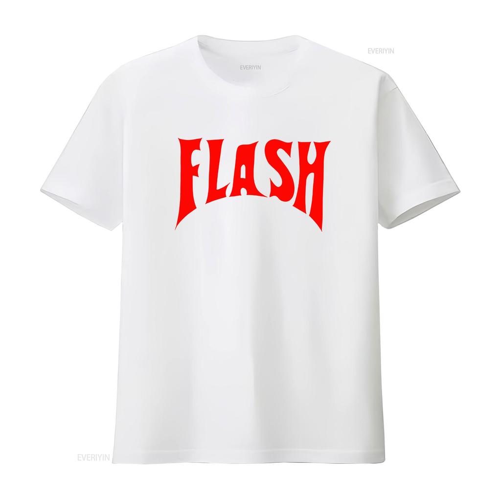 Unisexs Flash The Movie T Shirt With Simple Red Logo Print Perfect For Fans Vintage Washed Comfortable Slightly Versatile
