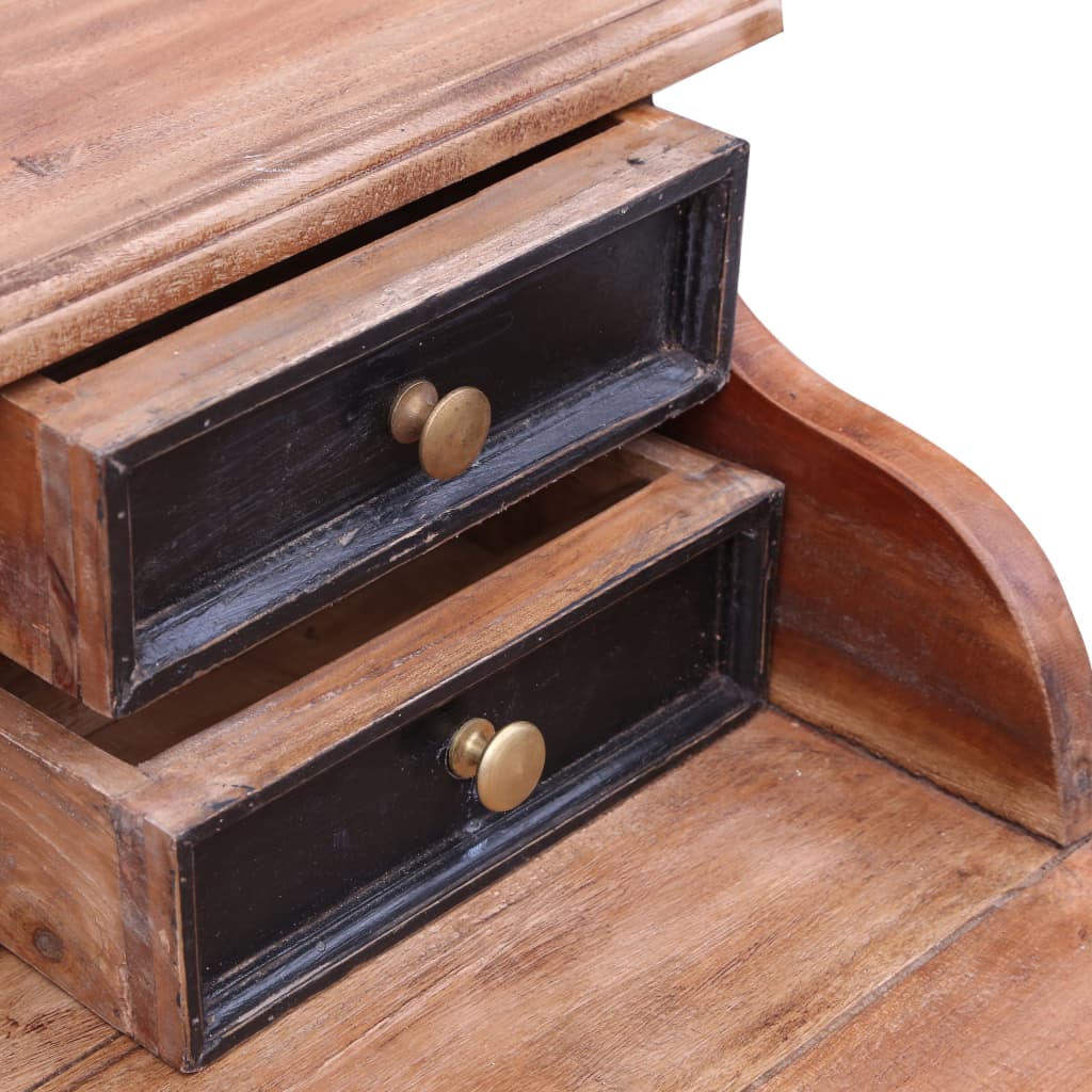 Desk with Drawers, 90X50X101 Cm, Solid Reclaimed Wood