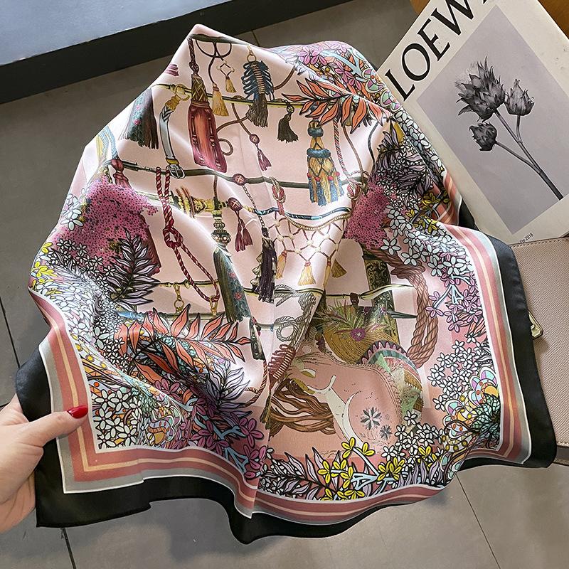 

100% Натуральный шелк Квадратный платок Женский фуляр Высокое качество Бандана Шарфы Женский шейный платок Шейный платок Запястье Головной платок Шаль Накидка Real silk 65x65cm