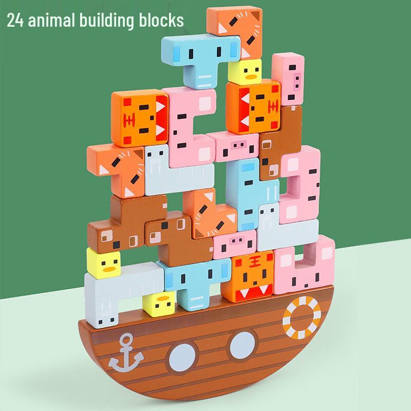 Mussels Wooden Tetris Animal Stacking Game