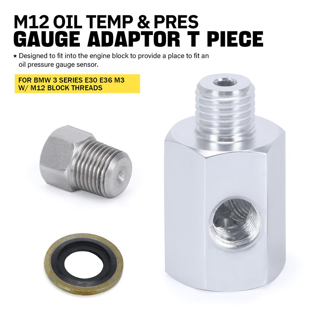 Aluminum Alloy Quick Hydraulic Oil Pressure Gauge Connector for BMW 3 Series E30 E36