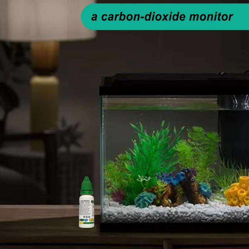 CO2 Indicator Drop Checker Solution Long Term Monitor Test Fish Tank Glass Aquatic Co2 Tester for Fish Tank Aquariums