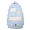 Large Capacity Schoolbag Japanese Simple Style Backpack Solid Color Student Bag