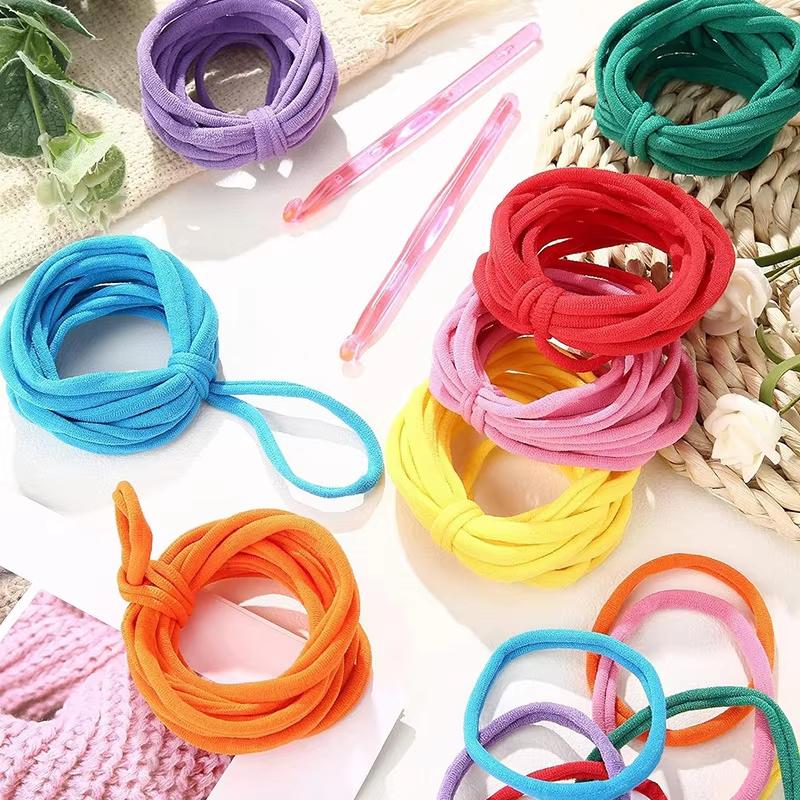 Elastic Rope Coil Weaving Set Crochet Multicolored Diy Handmade Arts and Crafts String Tool Kids Gift